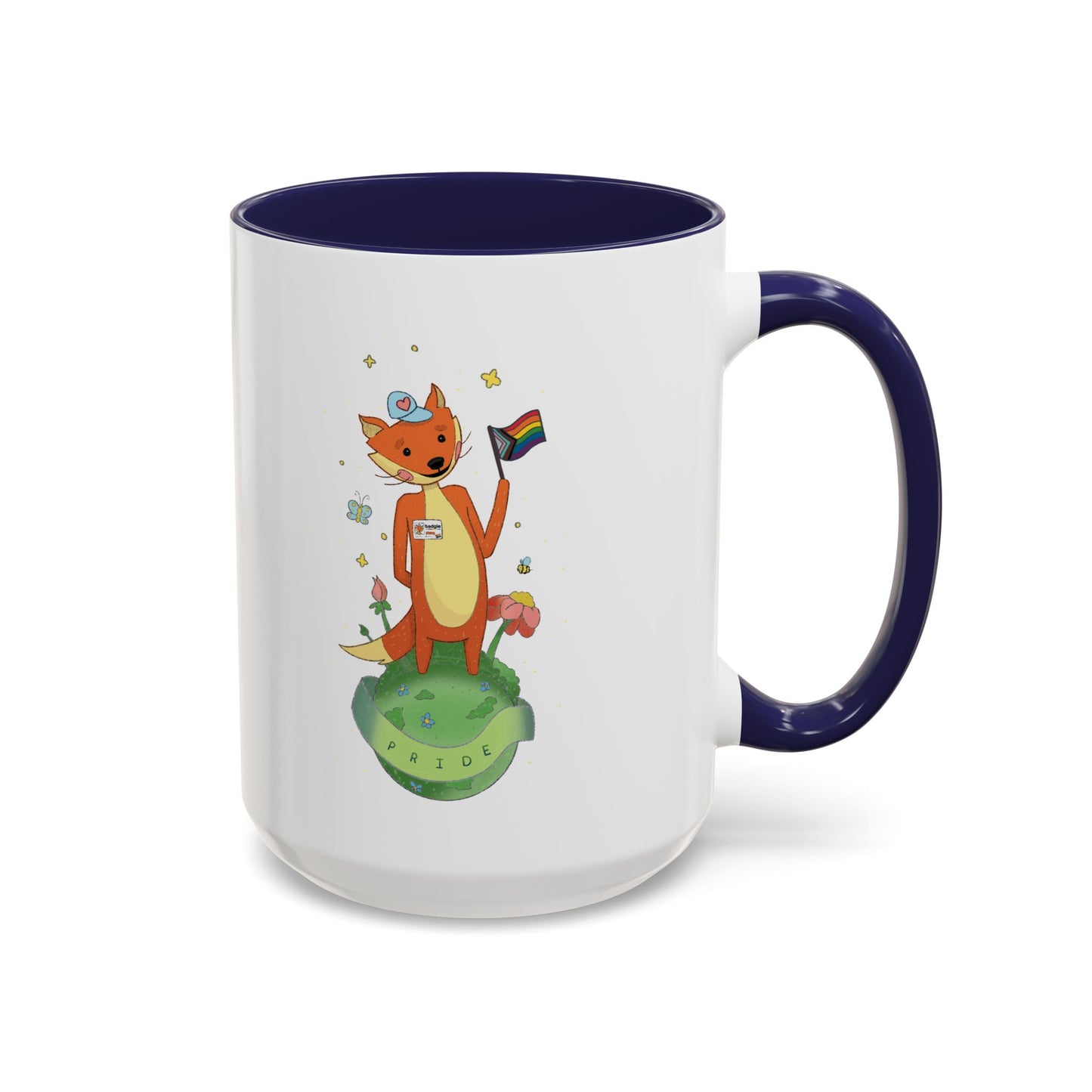 Badgie Ceramic Coffee Mug - Pride Fox "Kit"