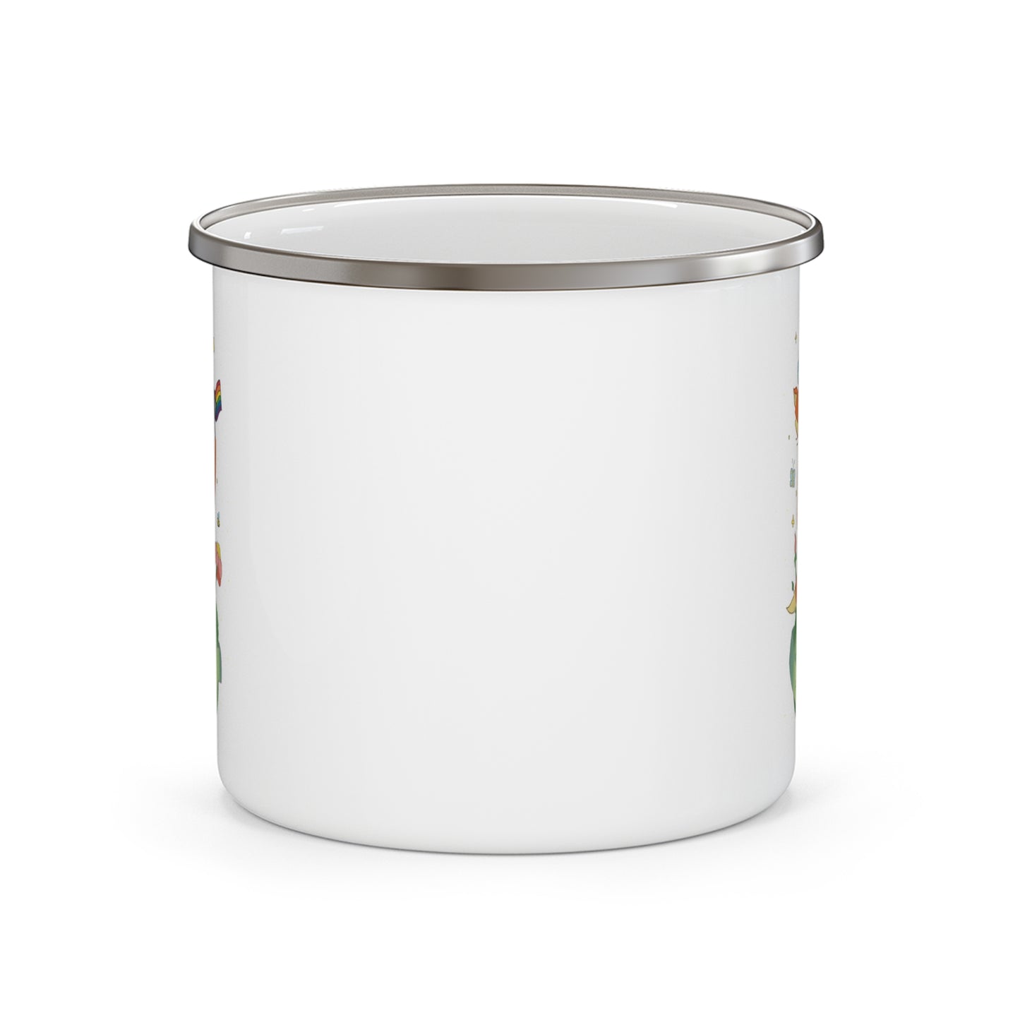 Badgie Enamel Camping Mug - Pride Fox "Kit"