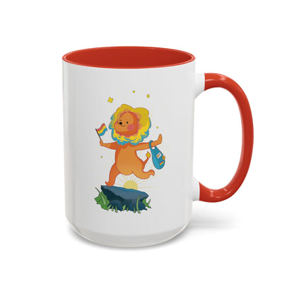 Badgie Ceramic Coffee Mug - Pansexual Lion "Barb"