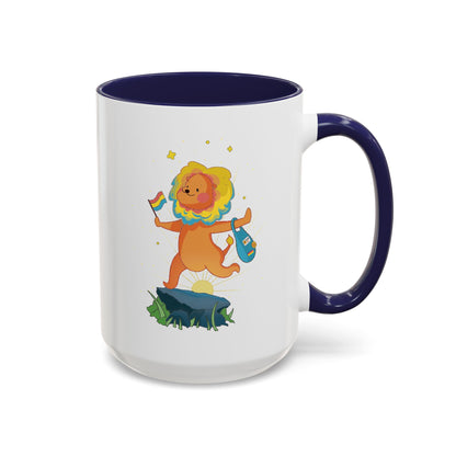 Badgie Ceramic Coffee Mug - Pansexual Lion "Barb"