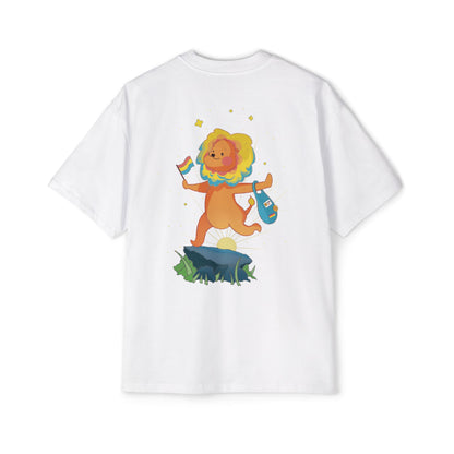 Badgie Oversized Heavy Drop Shoulder T-Shirt -  Pansexual Lion "Barb"