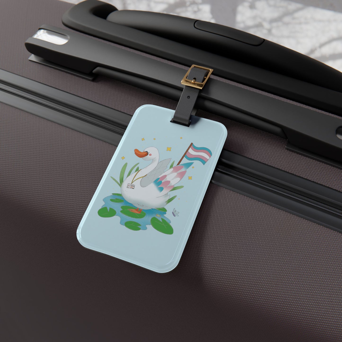 Badgie Luggage Tag - Trans Swan "Tundra"