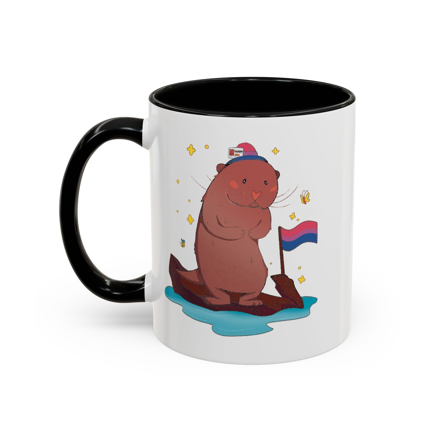 Badgie Ceramic Coffee Mug - Bi Otter “River”