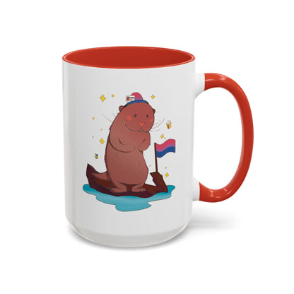 Badgie Ceramic Coffee Mug - Bi Otter “River”