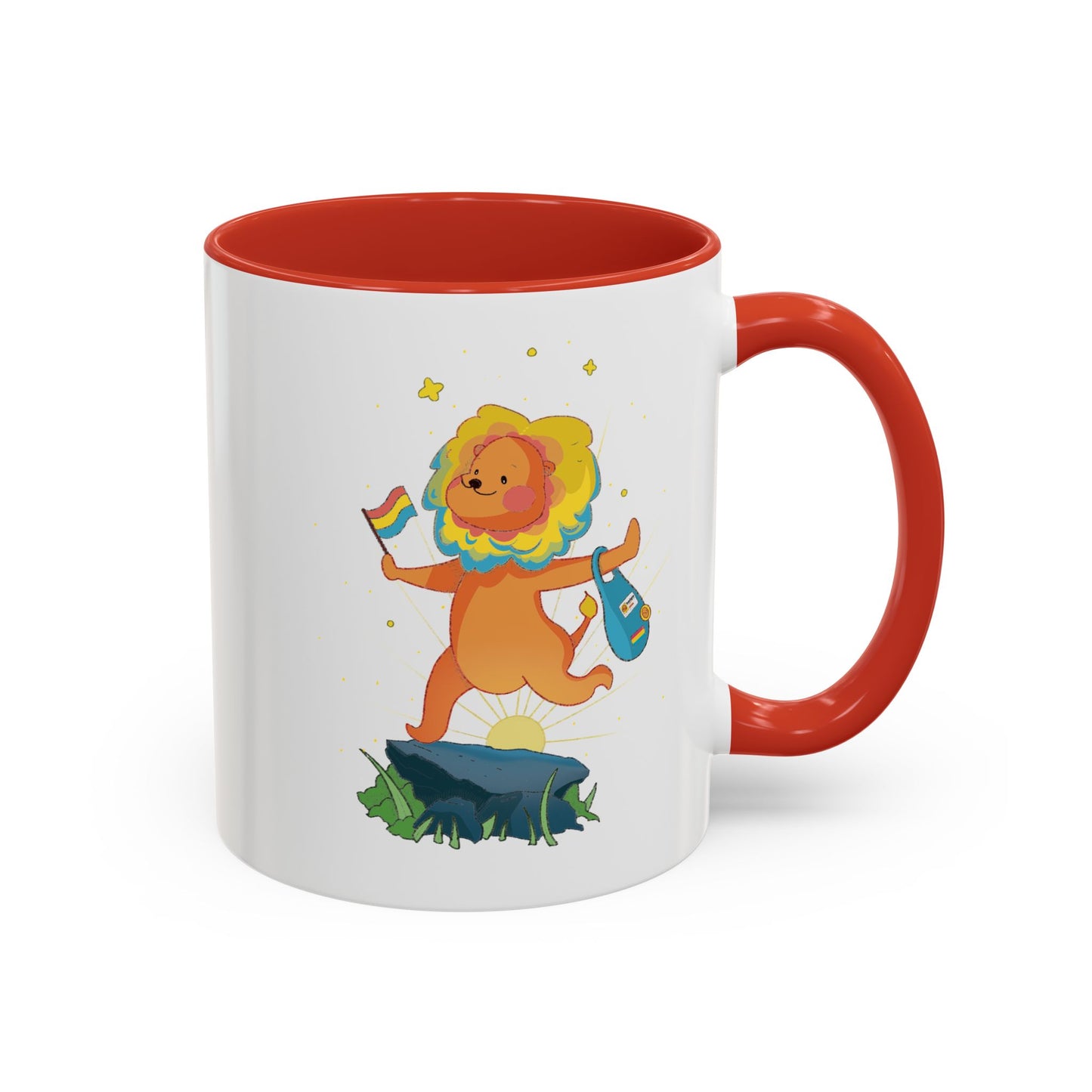 Badgie Ceramic Coffee Mug - Pansexual Lion "Barb"