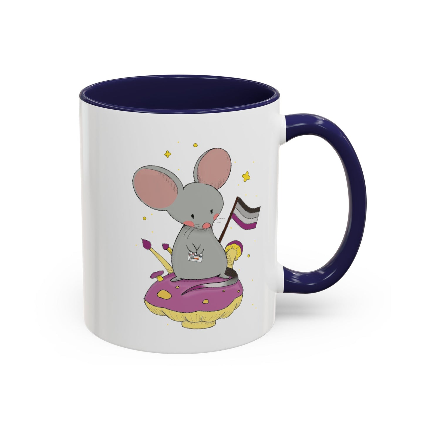 Badgie Ceramic Coffee Mug - Asexual Mouse "Roan"