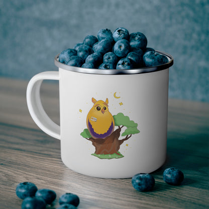 Badgie Enamel Camping Mug - Intersex Owl “Albert”