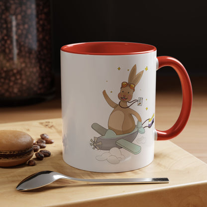 Badgie Ceramic Coffee Mug - Nonbinary Rabbit “Rex”