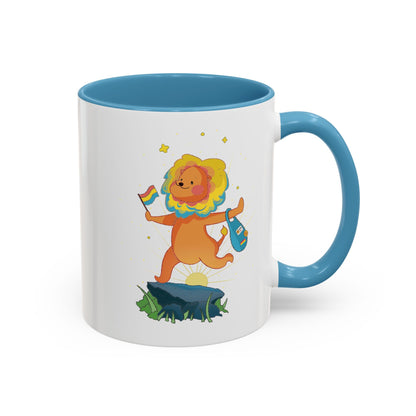 Badgie Ceramic Coffee Mug - Pansexual Lion "Barb"