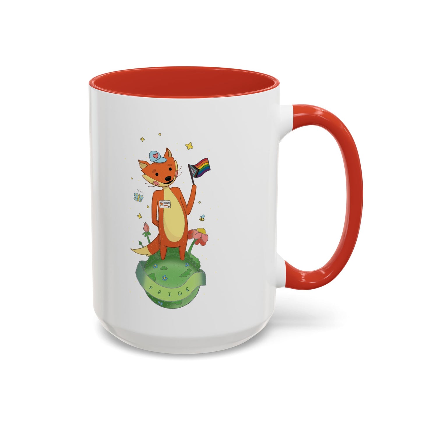 Badgie Ceramic Coffee Mug - Pride Fox "Kit"