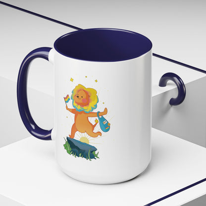 Badgie Ceramic Coffee Mug - Pansexual Lion "Barb"