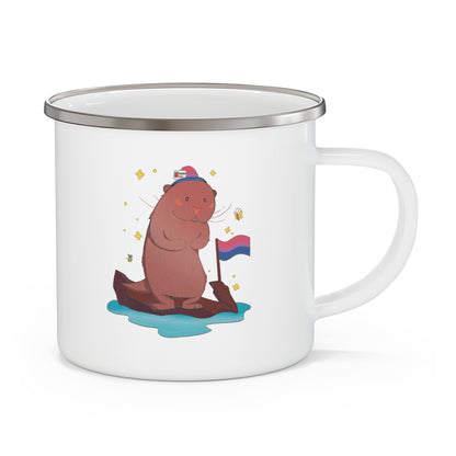 Badgie Enamel Camping Mug - Bi Otter “River”