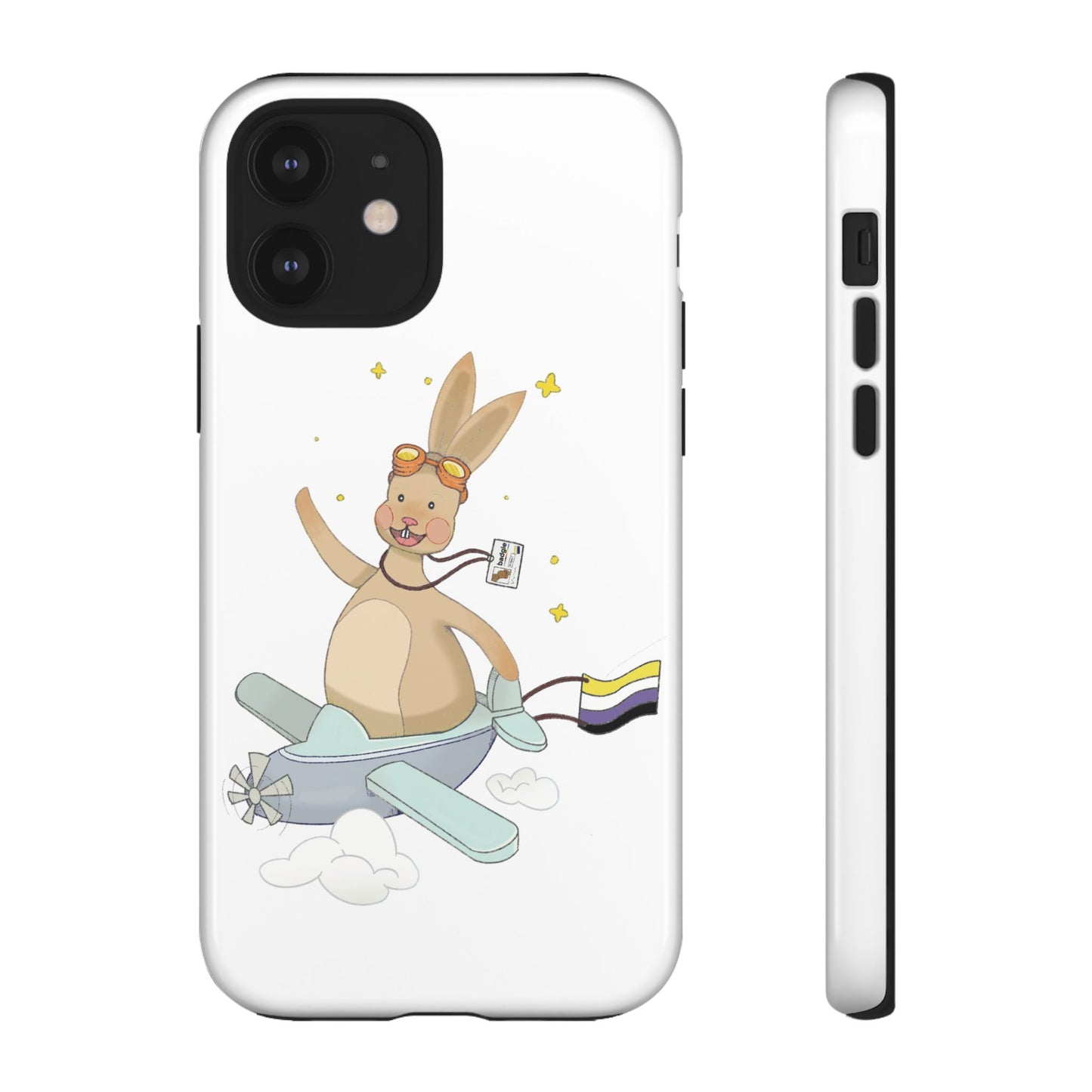 Badgie iPhone Case - Nonbinary Rabbit "Rex"