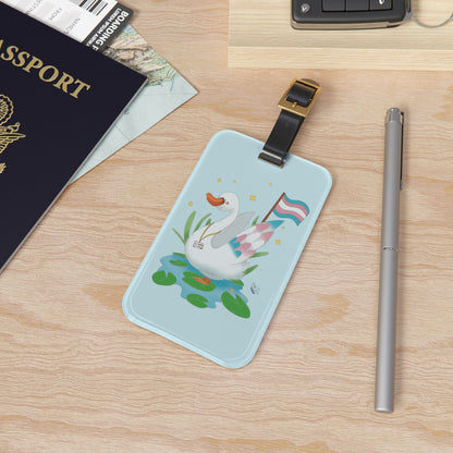 Badgie Luggage Tag - Trans Swan "Tundra"