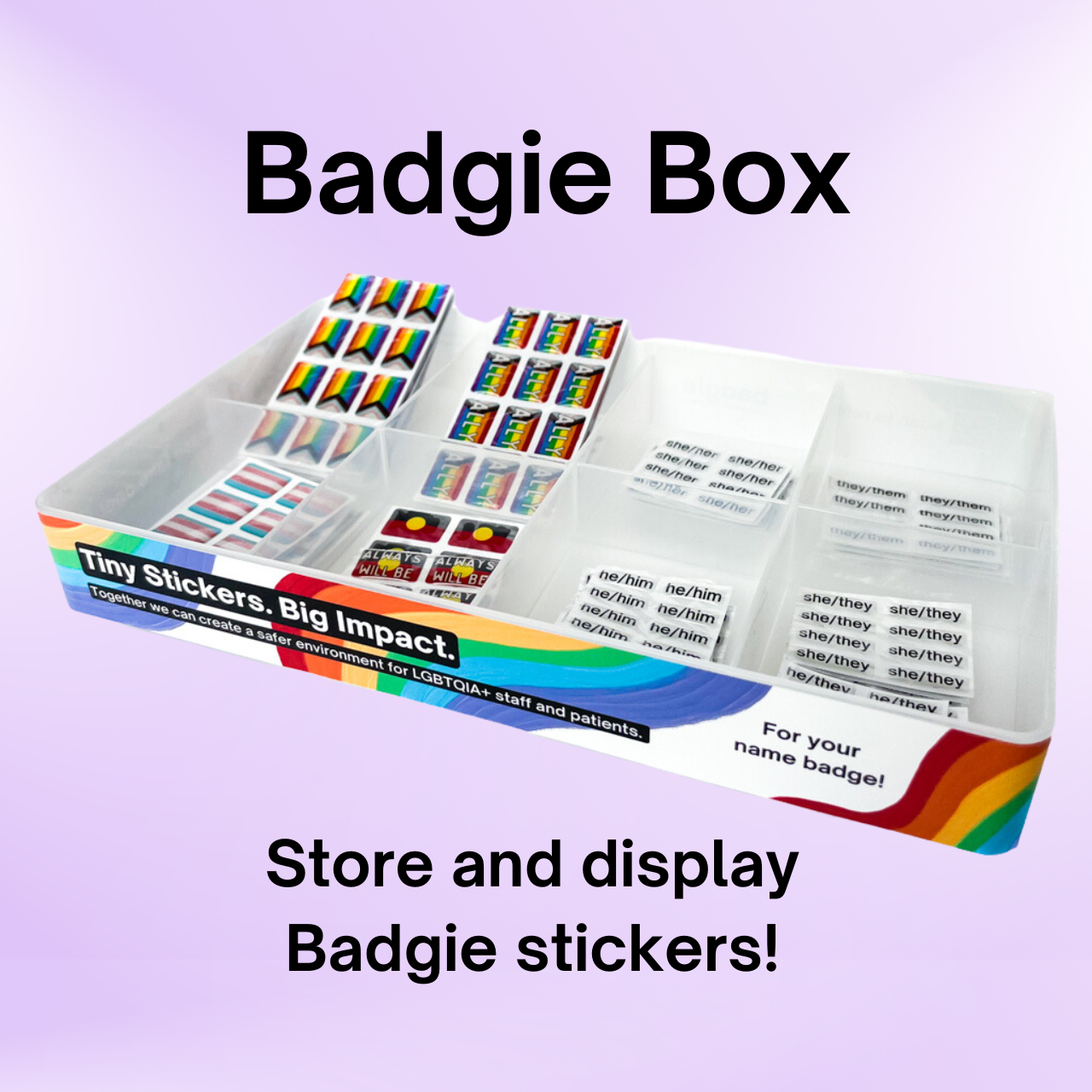 Badgie Box - Display/Storage Container For Badgie Stickers! - Badgie.co