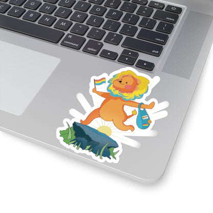 Kiss-Cut Stickers - Pansexual Lion "Barb"