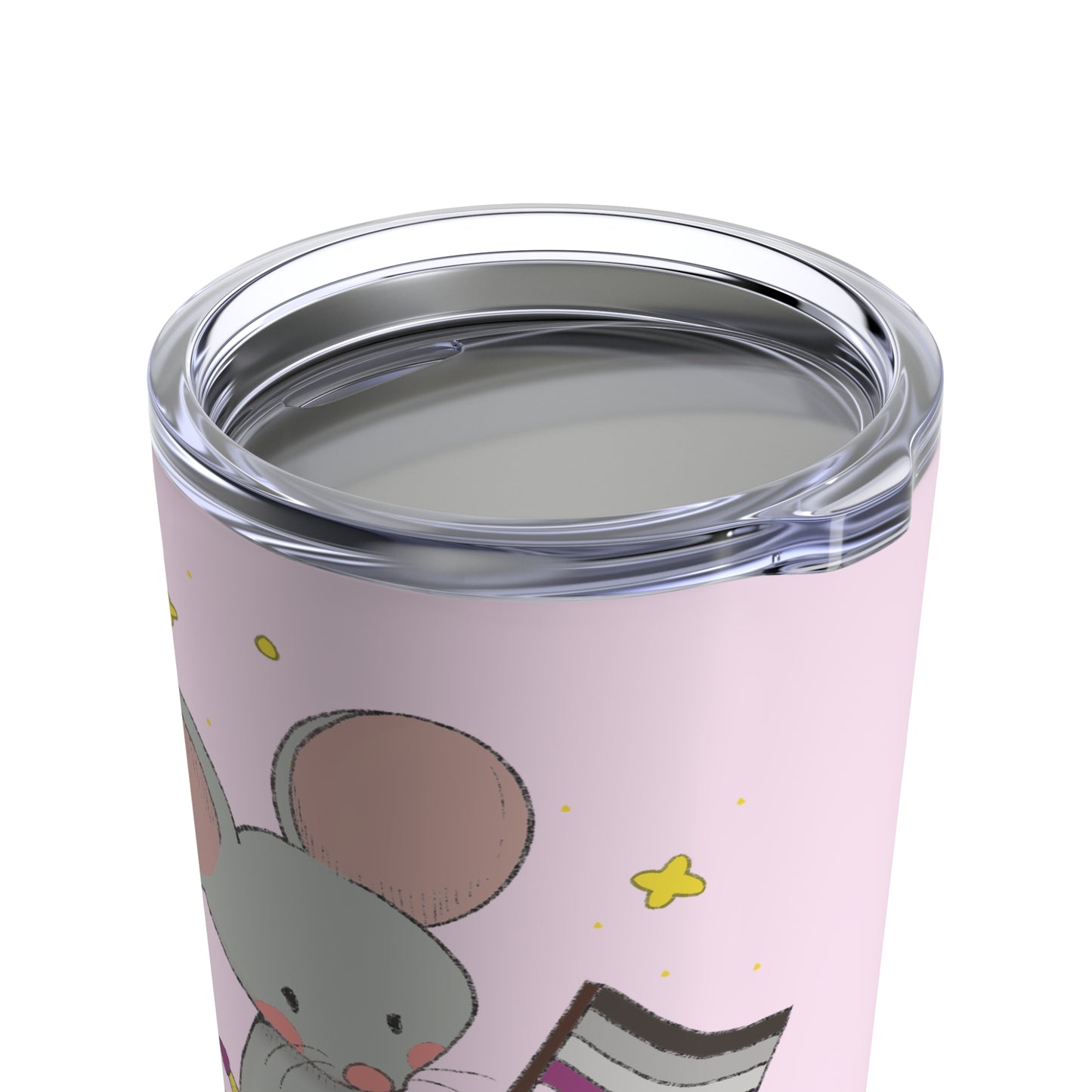 Badgie Coffee Tumbler 20oz/600mL - Asexual Mouse "Roan"