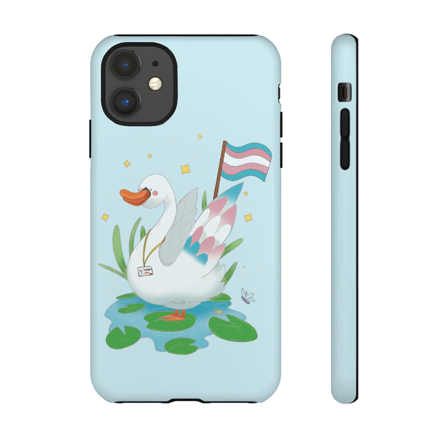 Badgie iPhone Case - Trans Swan "Tundra"