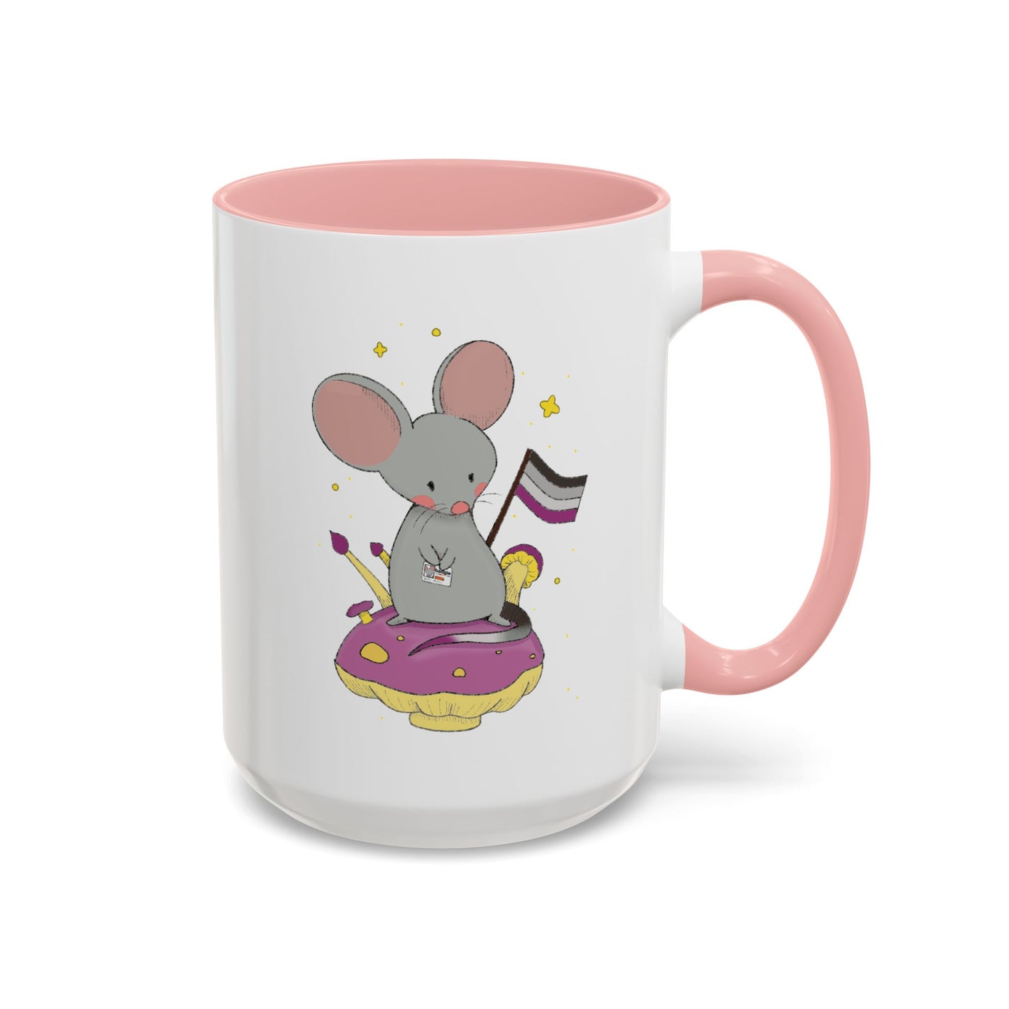 Badgie Ceramic Coffee Mug - Asexual Mouse "Roan"