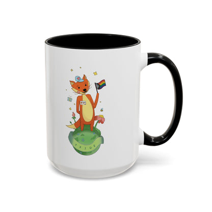 Badgie Ceramic Coffee Mug - Pride Fox "Kit"