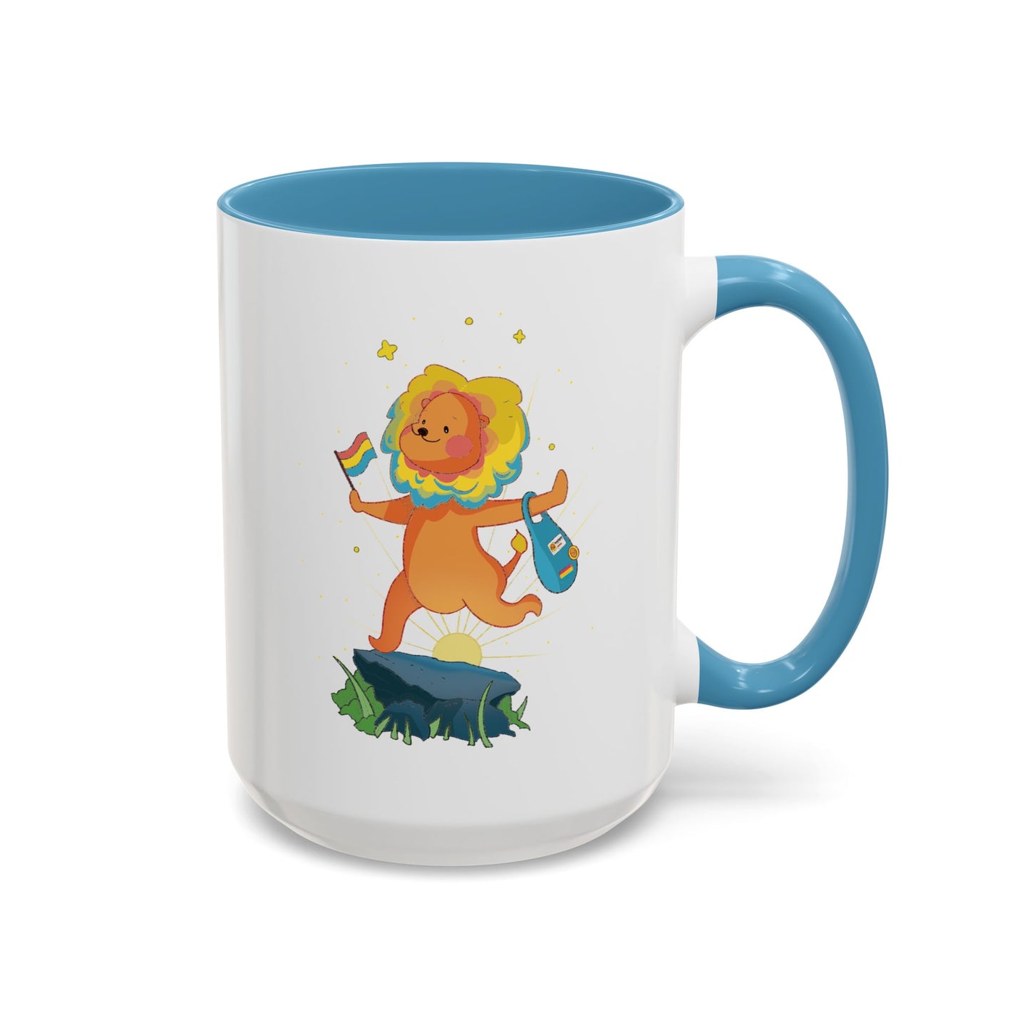 Badgie Ceramic Coffee Mug - Pansexual Lion "Barb"