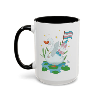 Badgie Ceramic Coffee Mug - Trans Swan “Tundra”