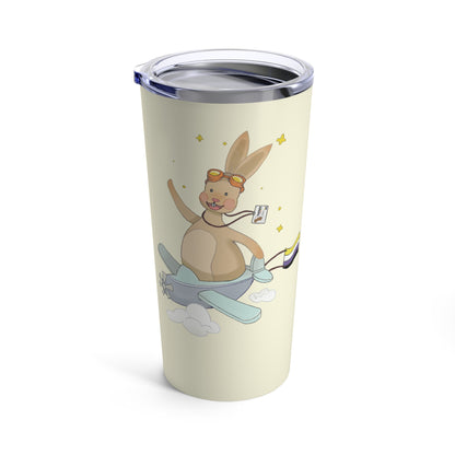 Badgie Coffee Tumbler 20oz/600mL - Nonbinary Rabbit "Rex"