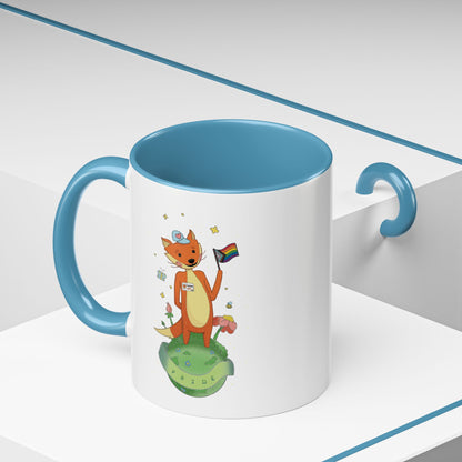 Badgie Ceramic Coffee Mug - Pride Fox "Kit"