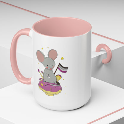 Badgie Ceramic Coffee Mug - Asexual Mouse "Roan"