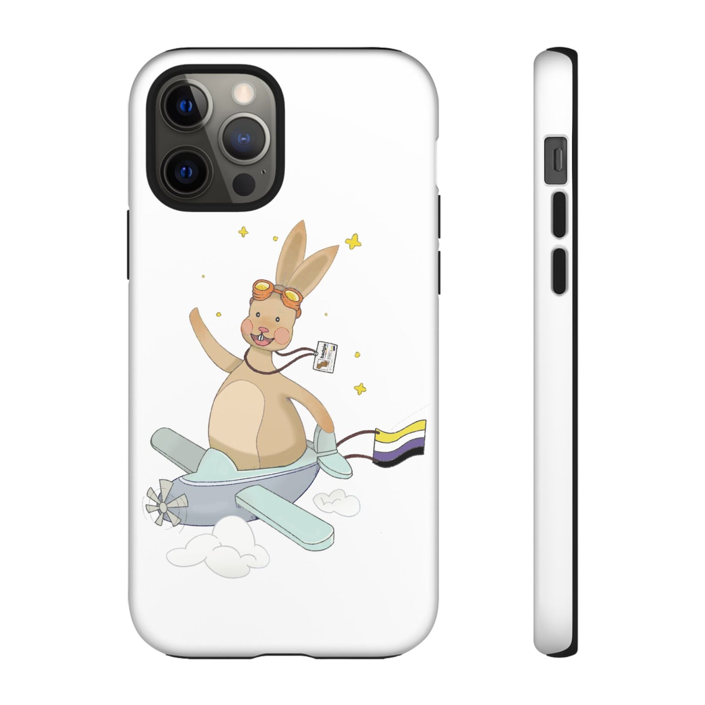 Badgie iPhone Case - Nonbinary Rabbit "Rex"