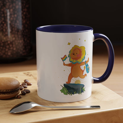 Badgie Ceramic Coffee Mug - Pansexual Lion "Barb"