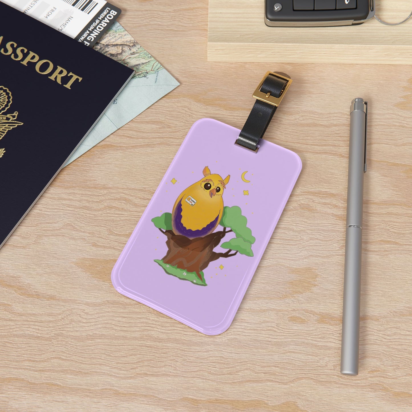 Badgie Luggage Tag - Intersex Owl "Albert"