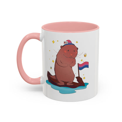 Badgie Ceramic Coffee Mug - Bi Otter “River”