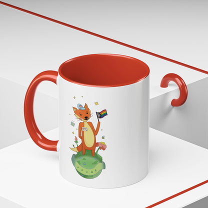 Badgie Ceramic Coffee Mug - Pride Fox "Kit"