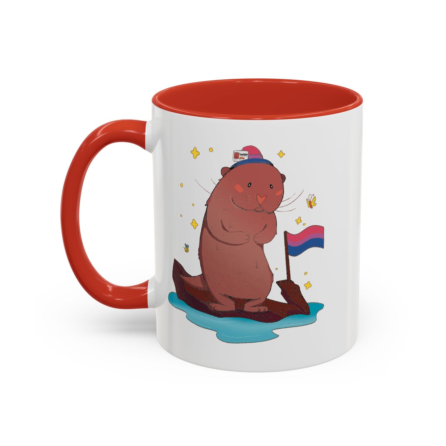 Badgie Ceramic Coffee Mug - Bi Otter “River”