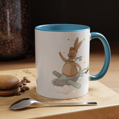 Badgie Ceramic Coffee Mug - Nonbinary Rabbit “Rex”