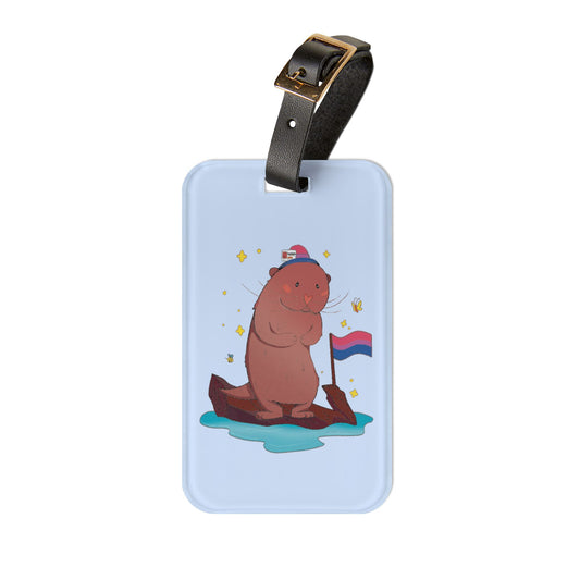 Badgie Luggage Tag - Bisexual Otter "River"