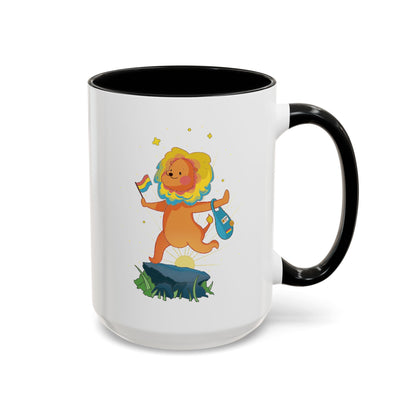 Badgie Ceramic Coffee Mug - Pansexual Lion "Barb"