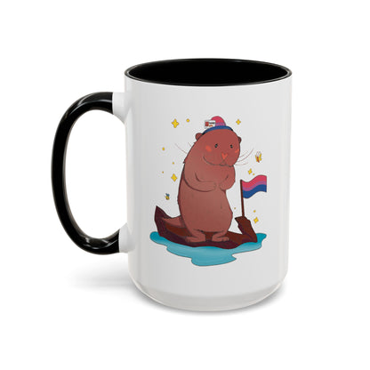 Badgie Ceramic Coffee Mug - Bi Otter “River”