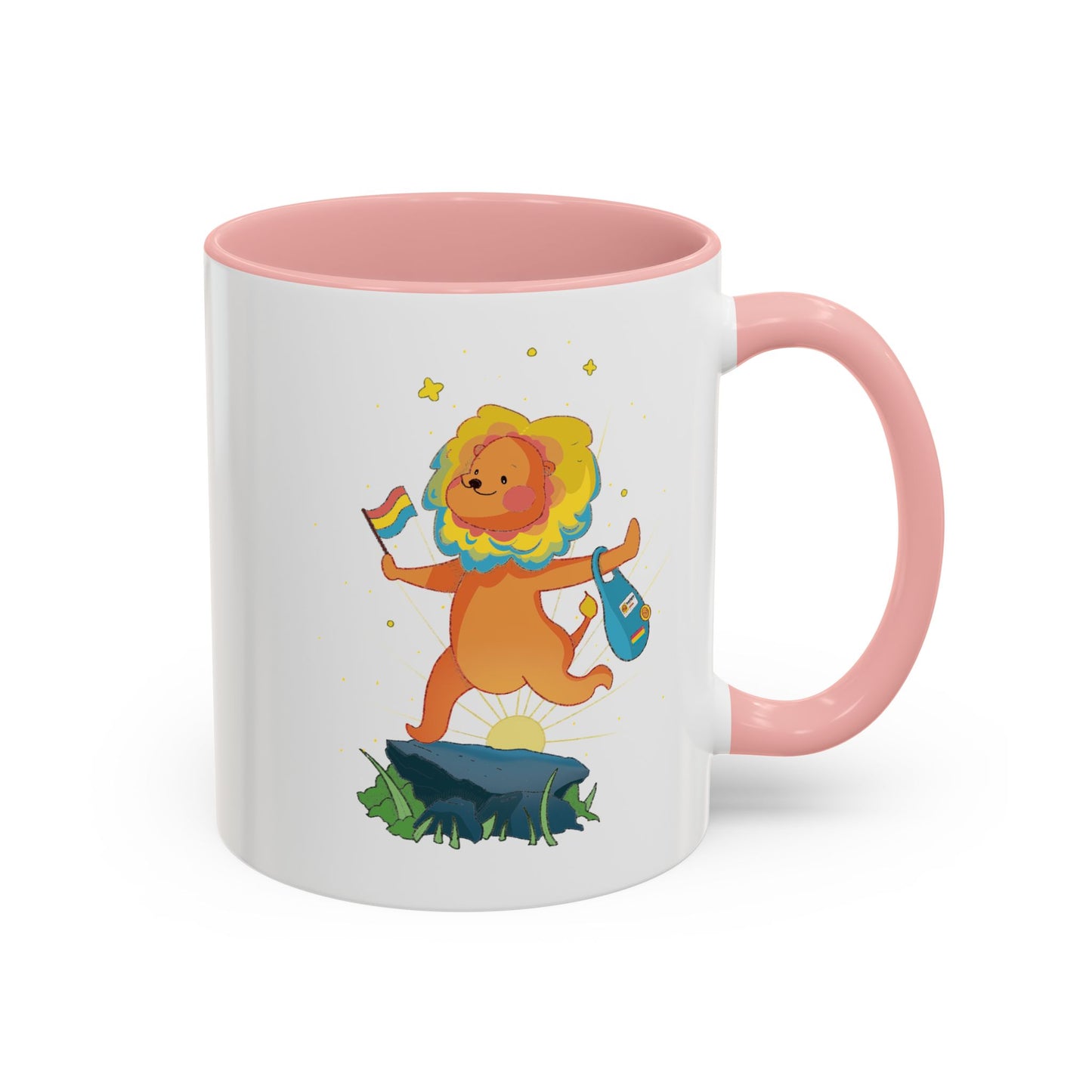 Badgie Ceramic Coffee Mug - Pansexual Lion "Barb"