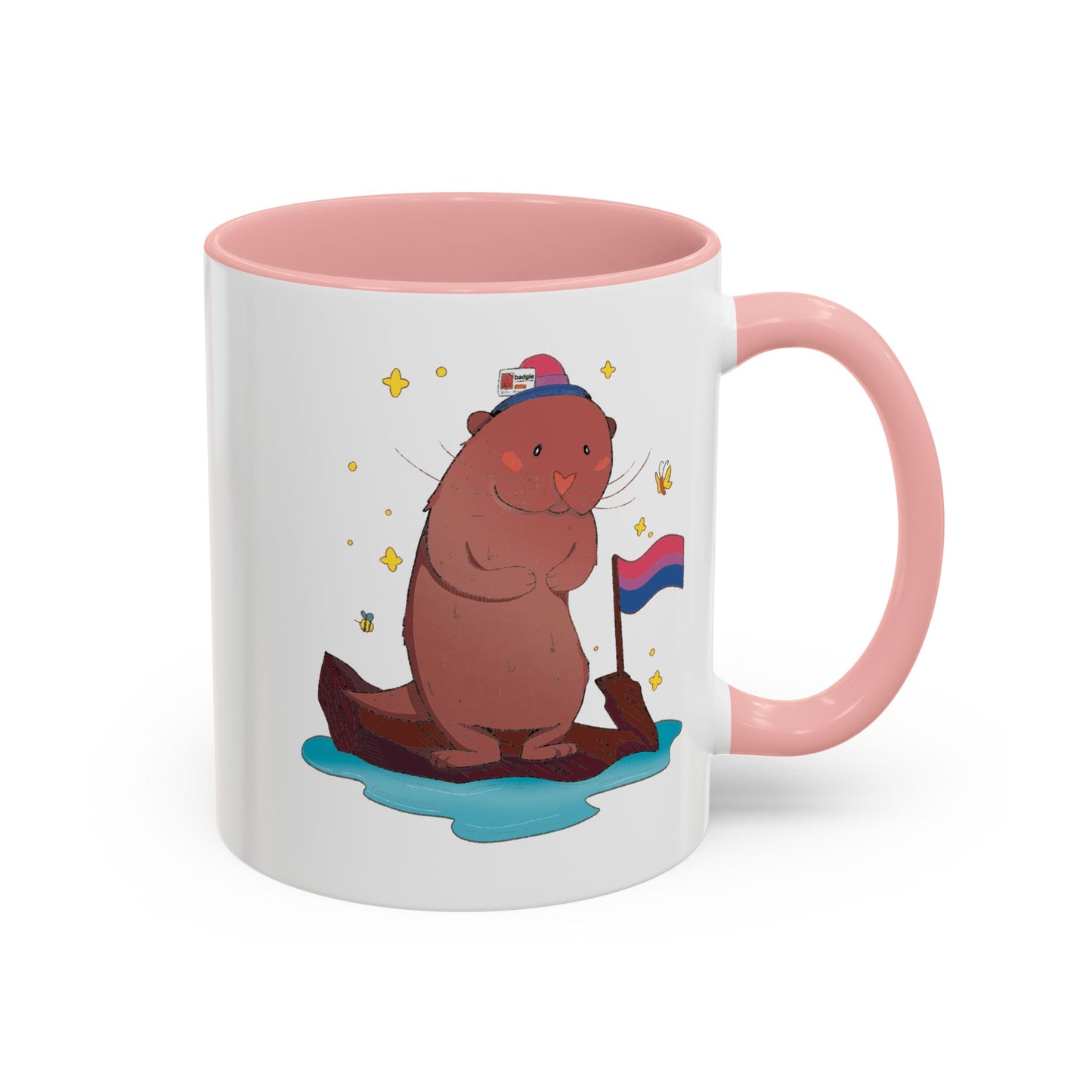 Badgie Ceramic Coffee Mug - Bi Otter “River”