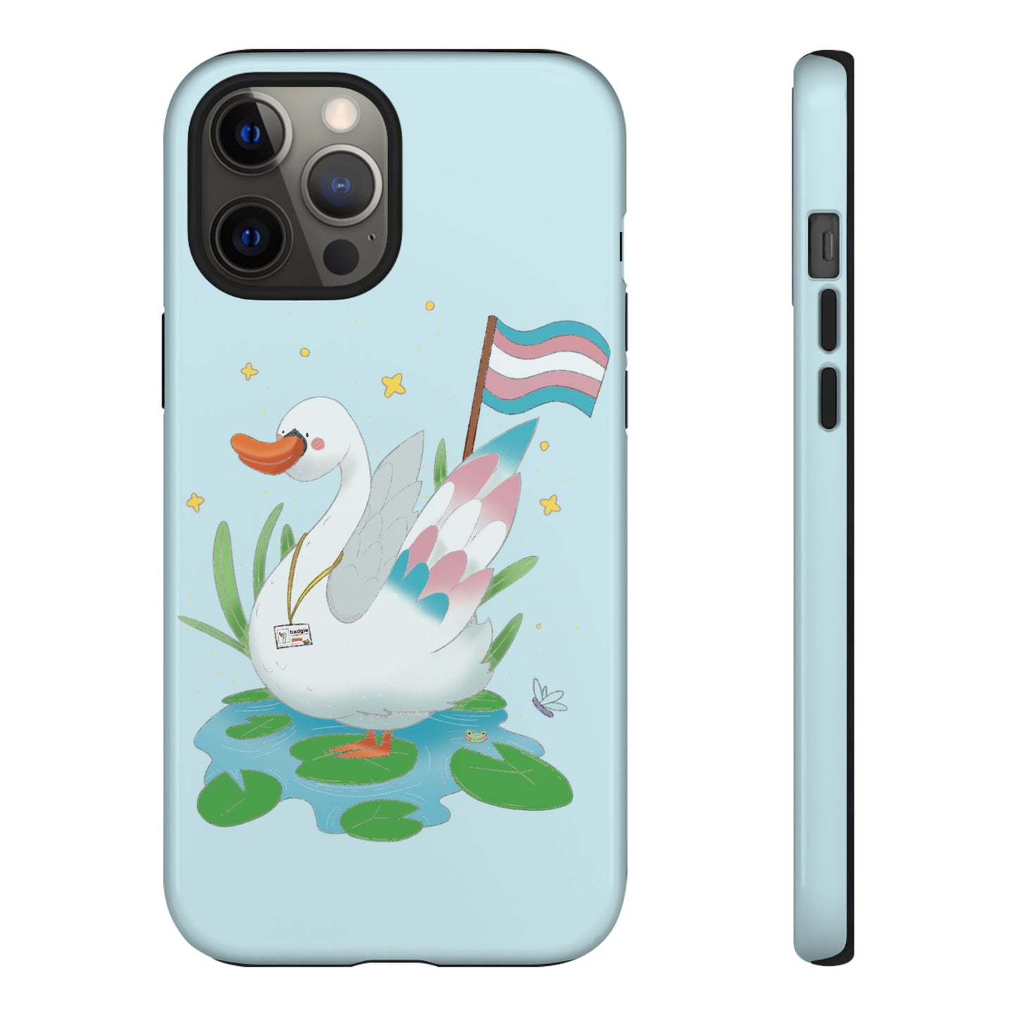 Badgie iPhone Case - Trans Swan "Tundra"