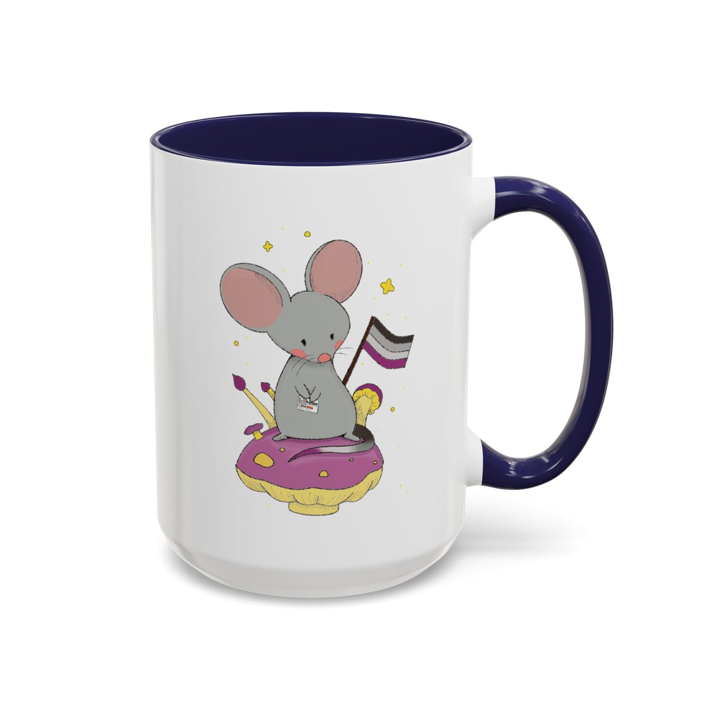 Badgie Ceramic Coffee Mug - Asexual Mouse "Roan"