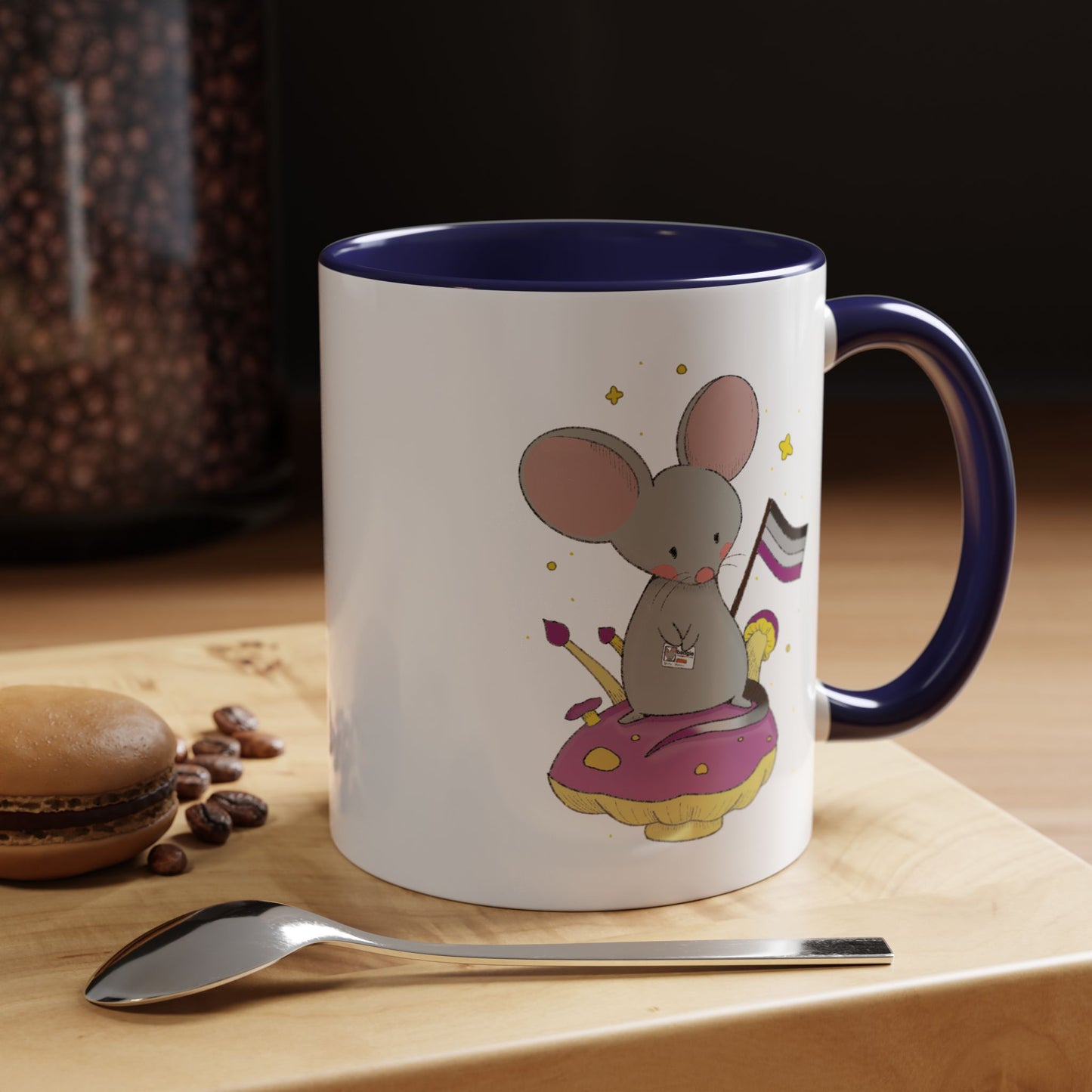 Badgie Ceramic Coffee Mug - Asexual Mouse "Roan"