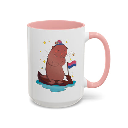 Badgie Ceramic Coffee Mug - Bi Otter “River”