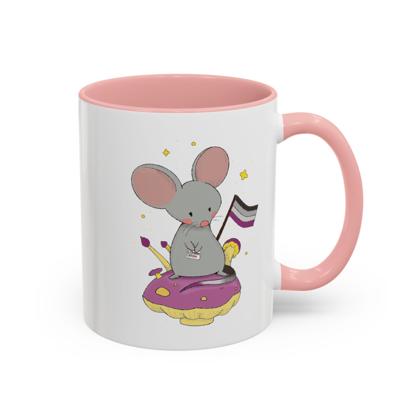 Badgie Ceramic Coffee Mug - Asexual Mouse "Roan"