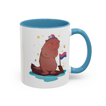 Badgie Ceramic Coffee Mug - Bi Otter “River”