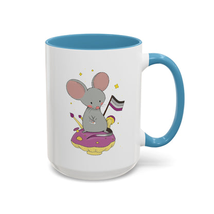 Badgie Ceramic Coffee Mug - Asexual Mouse "Roan"