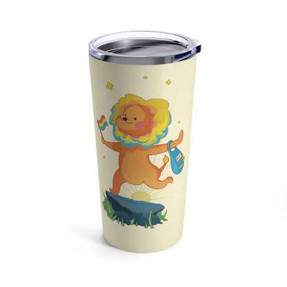 Badgie Coffee Tumbler 20oz/600mL - Pansexual Lion "Barb"