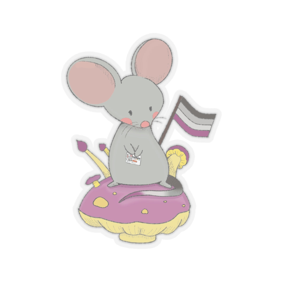 Kiss-Cut Stickers - Asexual Mouse "Roan"